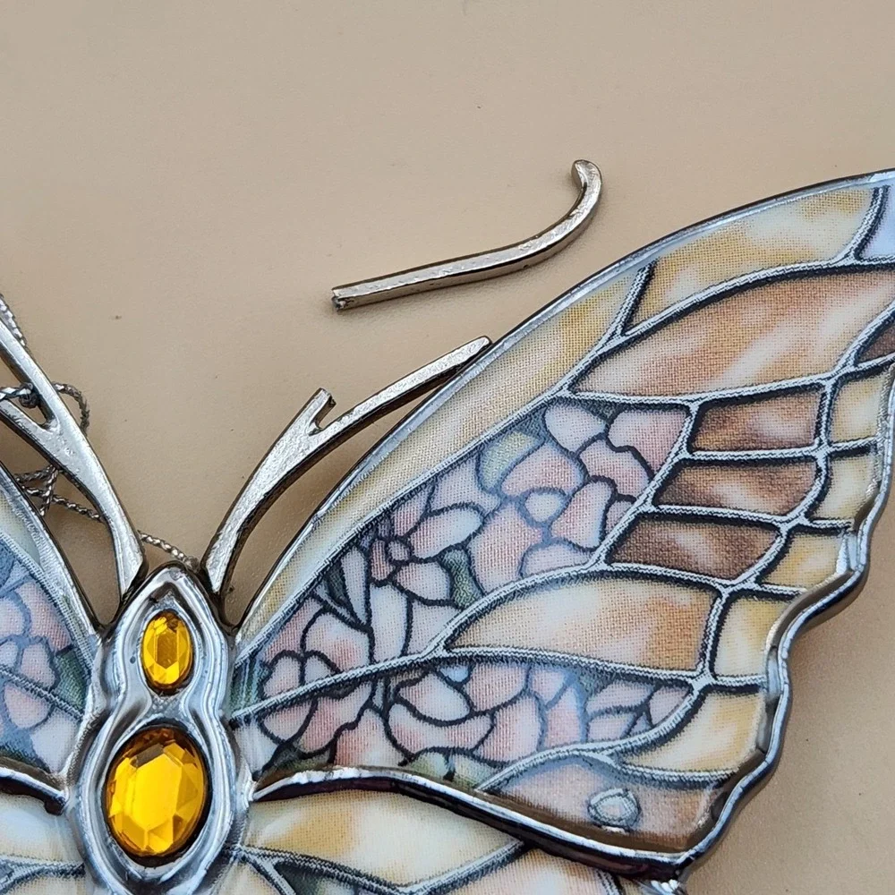 Bradford Exchange Silkin Wings Heirloom Porcelain Butterfly Ornament Set #10